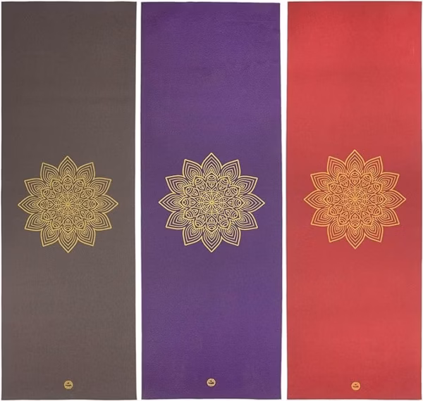 81ebrngziml._ac_sx679_.avif Коврик для йоги Bodhi Rishikesh Premium Golden Mandala Purple
